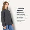Amazon Essentials Women’s Oversized-Fit Faux Mohair Crewneck Sweater(Charcoal Heather)