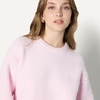 Amazon Essentials Women’s Oversized-Fit Faux Mohair Crewneck Sweater(Pastel Lilac)