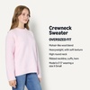 Amazon Essentials Women’s Oversized-Fit Faux Mohair Crewneck Sweater(Pastel Lilac)