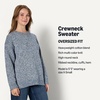 Amazon Essentials Women’s Oversized-Fit Heavyweight Cotton Blend Crewneck Sweater, Multi-Color, Ribbed(Bright Blue Marl)
