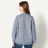 Amazon Essentials Women’s Oversized-Fit Heavyweight Cotton Blend Crewneck Sweater, Multi-Color, Ribbed(Bright Blue Marl)