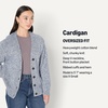 Amazon Essentials Women’s Oversized-Fit Multi-Color Heavyweight Cotton Blend Button-Up Cardigan with Deep V-Neckline(Bright Blue Marl)