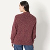 Amazon Essentials Women’s Oversized-Fit Multi-Color Heavyweight Cotton Blend Button-Up Cardigan with Deep V-Neckline(Burgundy Marl)