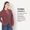 Amazon Essentials Women’s Oversized-Fit Multi-Color Heavyweight Cotton Blend Button-Up Cardigan with Deep V-Neckline(Burgundy Marl)