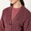 Amazon Essentials Women’s Oversized-Fit Multi-Color Heavyweight Cotton Blend Button-Up Cardigan with Deep V-Neckline(Burgundy Marl)