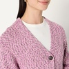 Amazon Essentials Women’s Oversized-Fit Multi-Color Heavyweight Cotton Blend Button-Up Cardigan with Deep V-Neckline(Fuchsia Marl)