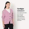 Amazon Essentials Women’s Oversized-Fit Multi-Color Heavyweight Cotton Blend Button-Up Cardigan with Deep V-Neckline(Fuchsia Marl)