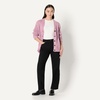 Amazon Essentials Women’s Oversized-Fit Multi-Color Heavyweight Cotton Blend Button-Up Cardigan with Deep V-Neckline(Fuchsia Marl)