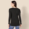 Amazon Essentials Women’s Regular Fit Lightweight V-Neck Tunic Sweater, Long Sleeve(Black)