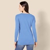 Amazon Essentials Women’s Regular Fit Lightweight V-Neck Tunic Sweater, Long Sleeve(Blue)