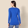 Amazon Essentials Women’s Regular Fit Lightweight V-Neck Tunic Sweater, Long Sleeve(Bright Blue)