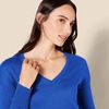 Amazon Essentials Women’s Regular Fit Lightweight V-Neck Tunic Sweater, Long Sleeve(Bright Blue)