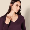 Amazon Essentials Women’s Regular Fit Lightweight V-Neck Tunic Sweater, Long Sleeve(Burgundy)