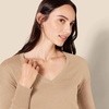 Amazon Essentials Women’s Regular Fit Lightweight V-Neck Tunic Sweater, Long Sleeve(Camel Heather)