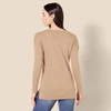 Amazon Essentials Women’s Regular Fit Lightweight V-Neck Tunic Sweater, Long Sleeve(Camel Heather)
