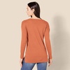 Amazon Essentials Women’s Regular Fit Lightweight V-Neck Tunic Sweater, Long Sleeve(Caramel)