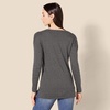Amazon Essentials Women’s Regular Fit Lightweight V-Neck Tunic Sweater, Long Sleeve(Charcoal Heather)