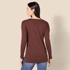 Amazon Essentials Women’s Regular Fit Lightweight V-Neck Tunic Sweater, Long Sleeve(Dark Chestnut Brown Heather)