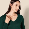 Amazon Essentials Women’s Regular Fit Lightweight V-Neck Tunic Sweater, Long Sleeve(Dark Green)