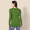 Amazon Essentials Women’s Regular Fit Lightweight V-Neck Tunic Sweater, Long Sleeve(Green)