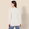Amazon Essentials Women’s Regular Fit Lightweight V-Neck Tunic Sweater, Long Sleeve(Ivory)