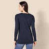 Amazon Essentials Women’s Regular Fit Lightweight V-Neck Tunic Sweater, Long Sleeve(Navy)