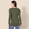 Amazon Essentials Women’s Regular Fit Lightweight V-Neck Tunic Sweater, Long Sleeve(Olive)