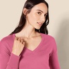 Amazon Essentials Women’s Regular Fit Lightweight V-Neck Tunic Sweater, Long Sleeve(Pink Heather)