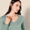 Amazon Essentials Women’s Regular Fit Lightweight V-Neck Tunic Sweater, Long Sleeve(Sage Green Heather)