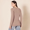 Amazon Essentials Women’s Regular Fit Soft Cotton Cable Knit Ribbed Crewneck Sweater (Available in Plus Size)(Camel Heather)