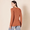 Amazon Essentials Women’s Regular Fit Soft Cotton Cable Knit Ribbed Crewneck Sweater (Available in Plus Size)(Caramel)