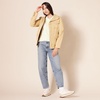 Amazon Essentials Women’s Regular Fit Soft Cotton Cable Knit Ribbed Crewneck Sweater (Available in Plus Size)(Cream)