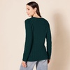 Amazon Essentials Women’s Regular Fit Soft Cotton Cable Knit Ribbed Crewneck Sweater (Available in Plus Size)(Deep Pine)