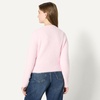Amazon Essentials Women’s Regular-Fit Faux Mohair Wool Blend Sweater Cardigan with Gold Buttons, High Round Neckline(Pastel Lilac)