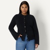 Amazon Essentials Women’s Regular-Fit Long-Sleeve Cardigan with Bell Sleeves and Shaped Waist(Black)
