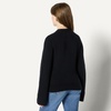 Amazon Essentials Women’s Regular-Fit Long-Sleeve Cardigan with Bell Sleeves and Shaped Waist(Black)