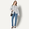 Amazon Essentials Women’s Regular-Fit Long-Sleeve Cardigan with Bell Sleeves and Shaped Waist(Light Grey Heather)