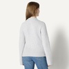 Amazon Essentials Women’s Regular-Fit Long-Sleeve Cardigan with Bell Sleeves and Shaped Waist(Light Grey Heather)