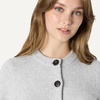 Amazon Essentials Women’s Regular-Fit Long-Sleeve Cardigan with Bell Sleeves and Shaped Waist(Light Grey Heather)