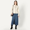 Amazon Essentials Women’s Regular-Fit Long-Sleeve Cardigan with Bell Sleeves and Shaped Waist(Oatmeal Heather)