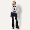 Amazon Essentials Women’s Regular-Fit Long-Sleeve Tie Front Cardigan with Bows, Blouson Sleeve, Rib Cuff(Light Grey Heather)