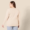 Amazon Essentials Women’s Regular-Fit Soft Touch Crewneck Long-Sleeve Sweater(Beige)