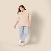 Amazon Essentials Women’s Regular-Fit Soft Touch Crewneck Long-Sleeve Sweater(Beige)