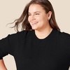 Amazon Essentials Women’s Regular-Fit Soft Touch Crewneck Long-Sleeve Sweater(Black)