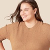 Amazon Essentials Women’s Regular-Fit Soft Touch Crewneck Long-Sleeve Sweater(Camel Heather)
