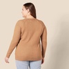 Amazon Essentials Women’s Regular-Fit Soft Touch Crewneck Long-Sleeve Sweater(Camel Heather)