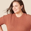 Amazon Essentials Women’s Regular-Fit Soft Touch Crewneck Long-Sleeve Sweater(Caramel)