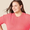 Amazon Essentials Women’s Regular-Fit Soft Touch Crewneck Long-Sleeve Sweater(Coral Pink)