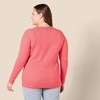 Amazon Essentials Women’s Regular-Fit Soft Touch Crewneck Long-Sleeve Sweater(Coral Pink)