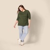 Amazon Essentials Women’s Regular-Fit Soft Touch Crewneck Long-Sleeve Sweater(Dark Olive)
